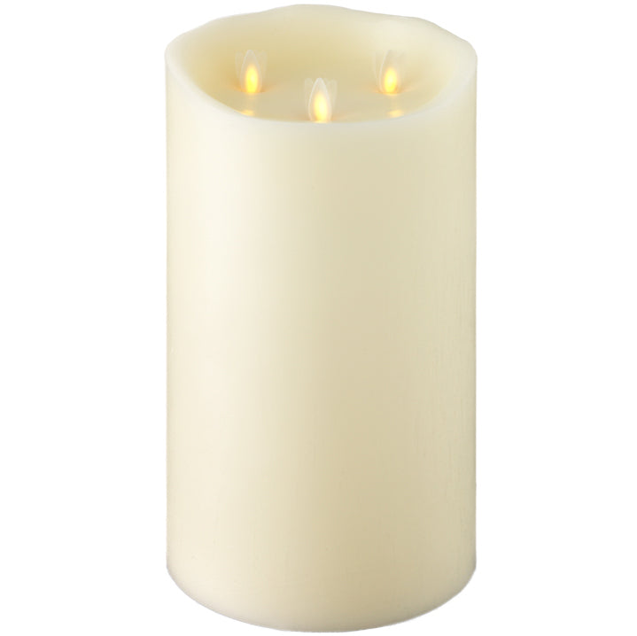 Large Ivory Moving 3 Flame Candle
