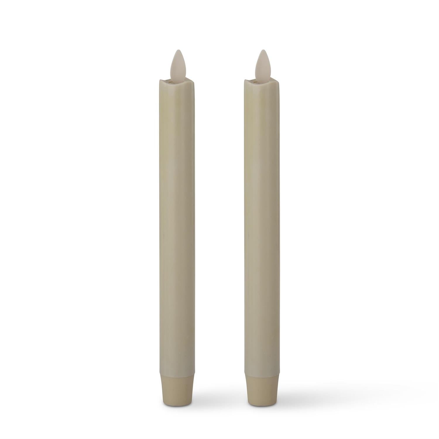 Large Ivory Taper Candle - Set of 2