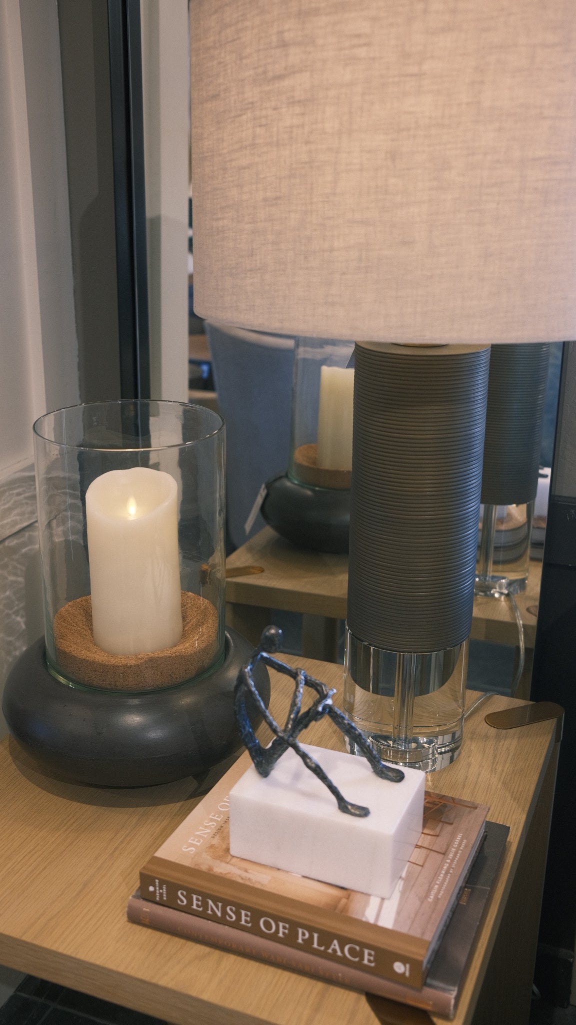 7.5" Ivory Moving Flame Candle