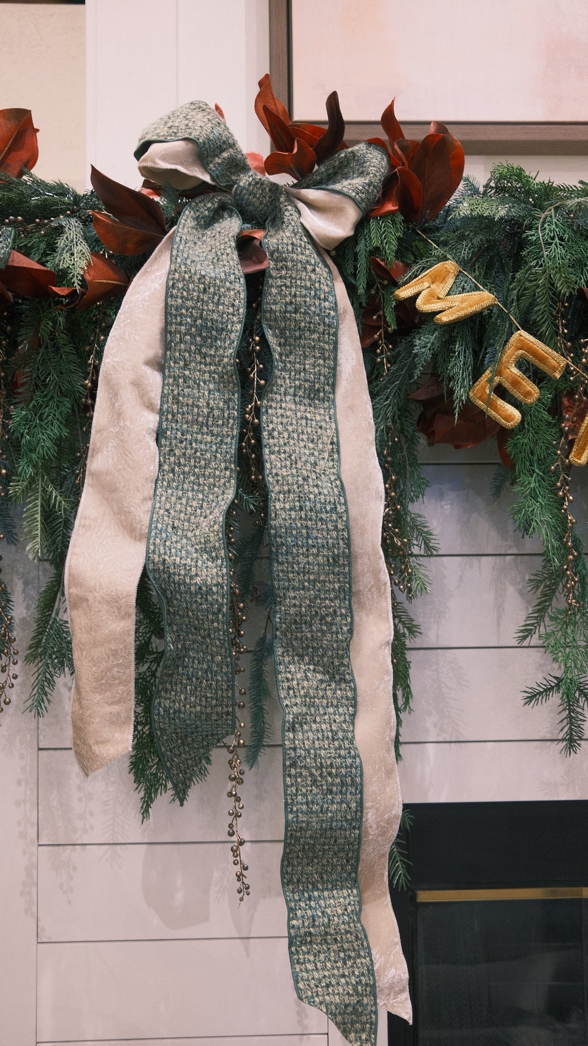 Spruce Knit Wired Ribbon