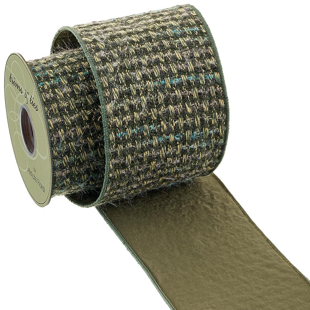 Spruce Knit Wired Ribbon