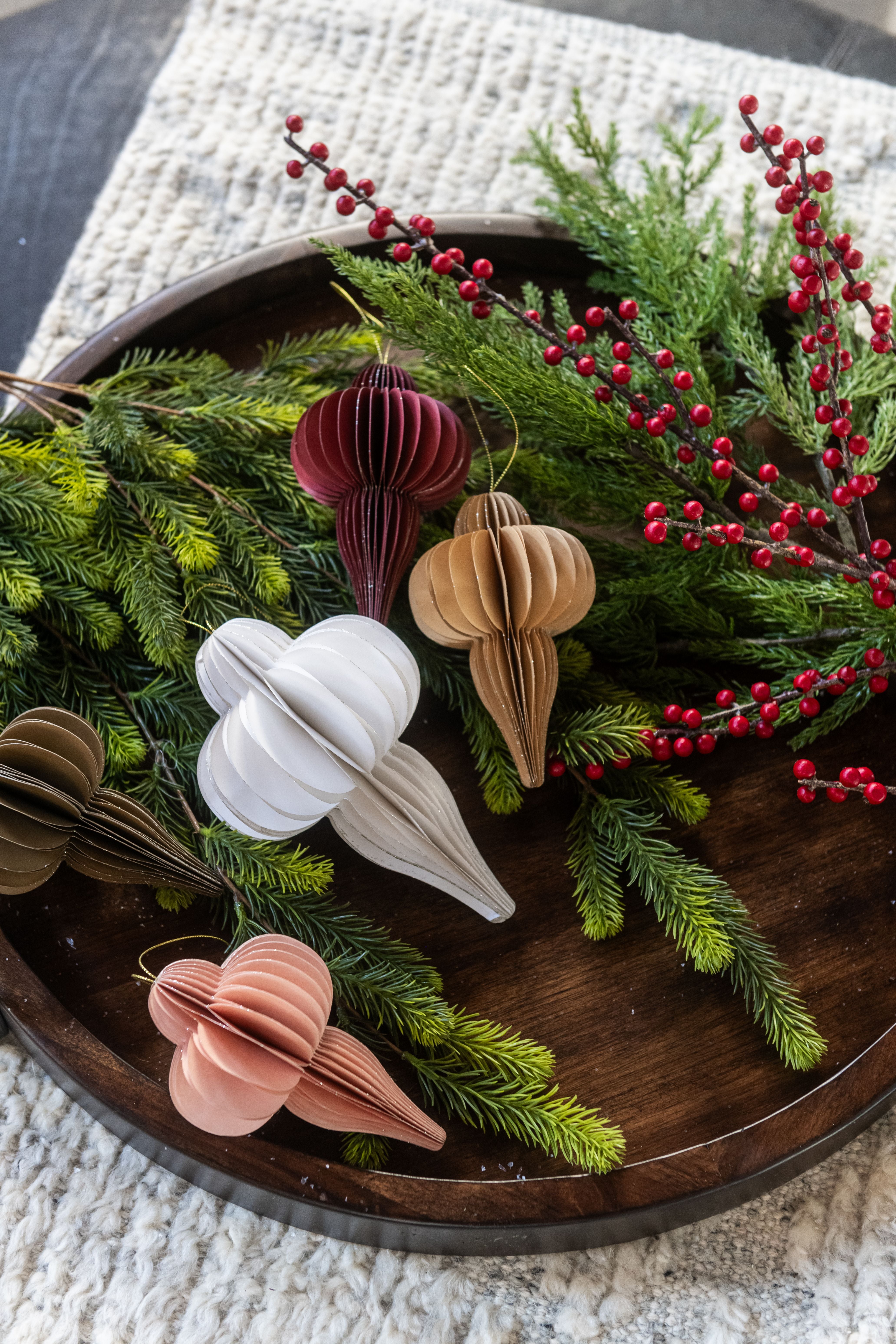 Medium Brown Finial Paper Ornament