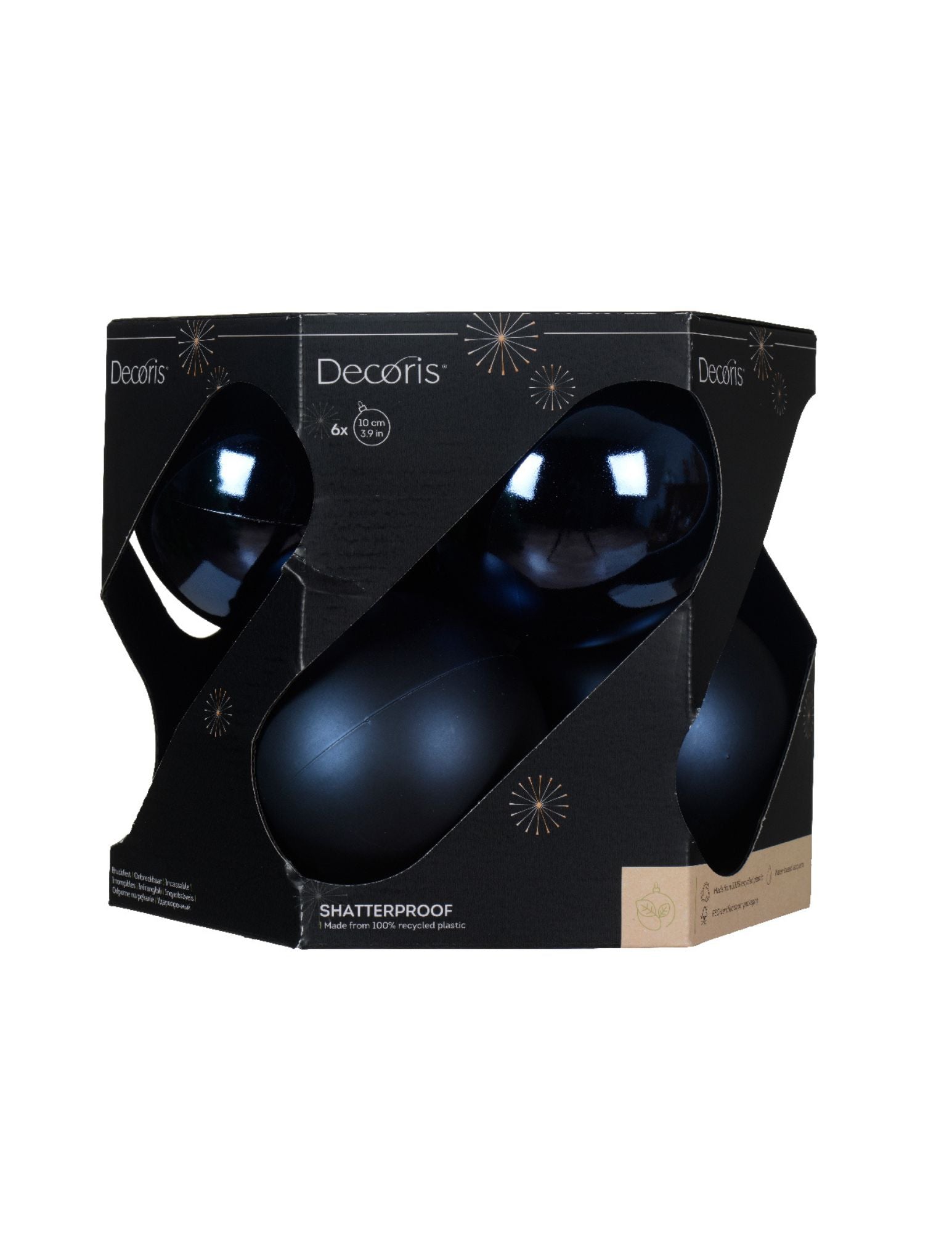 Night Blue Shatterproof Ornament - Box of 6