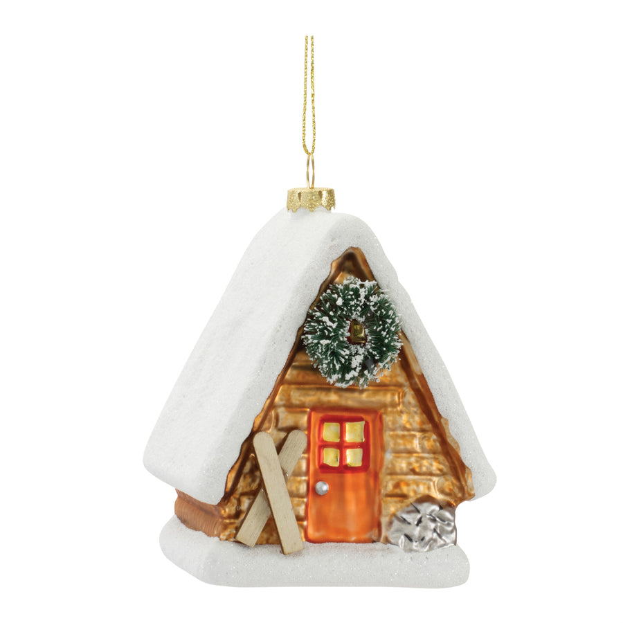 Ski Cabin Ornament