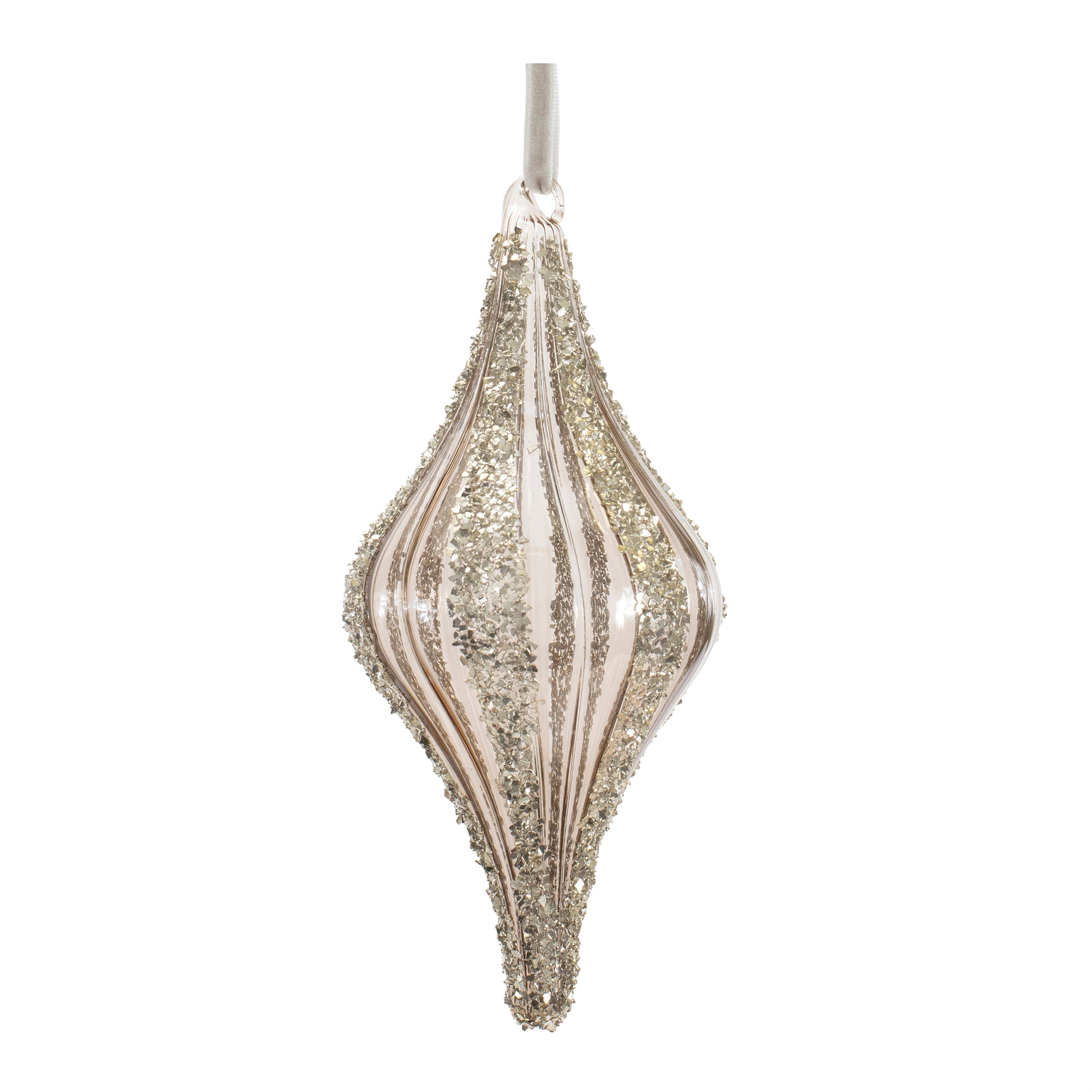 Sparkled Glass Drop Ornament