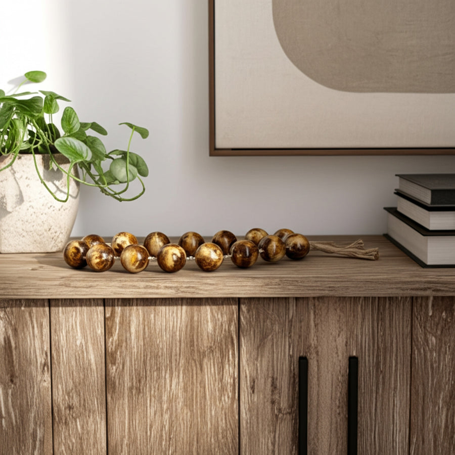 Brown Swirled Bead Garland