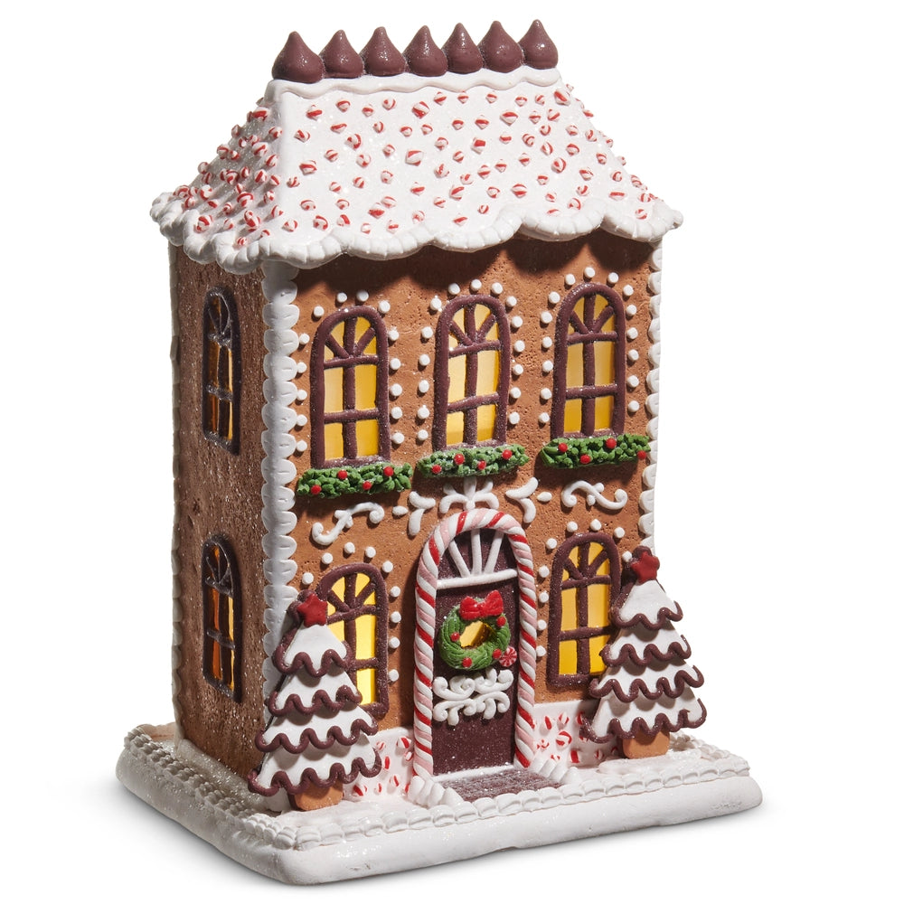 Gingerbread House with Light - 13"