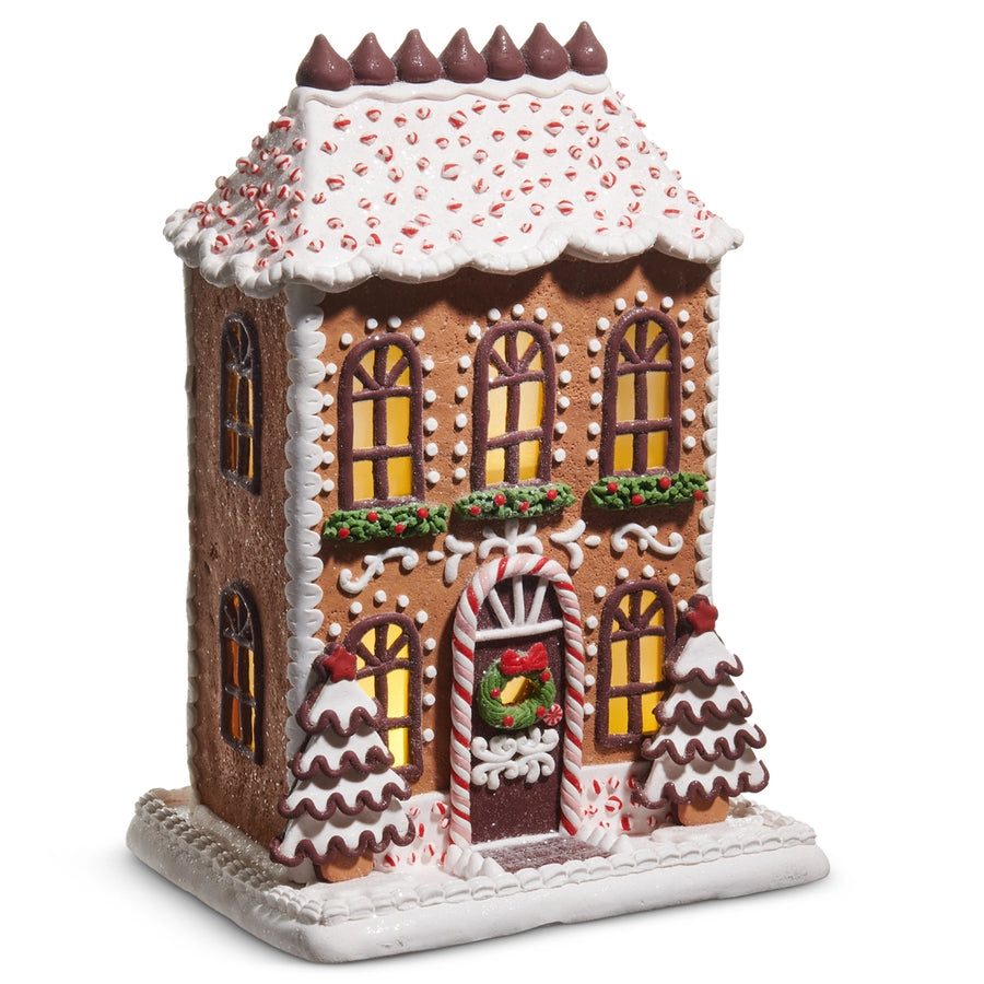 Gingerbread House with Light - 13"
