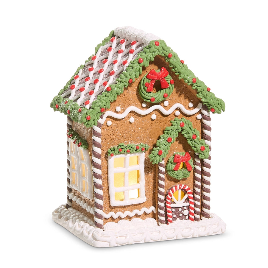 Gingerbread House with Light - 8"