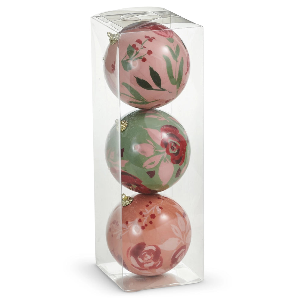 Paint Detail Folk Art Ornament - Box of 3