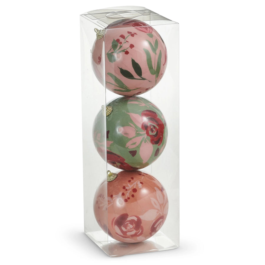Paint Detail Folk Art Ornament - Box of 3