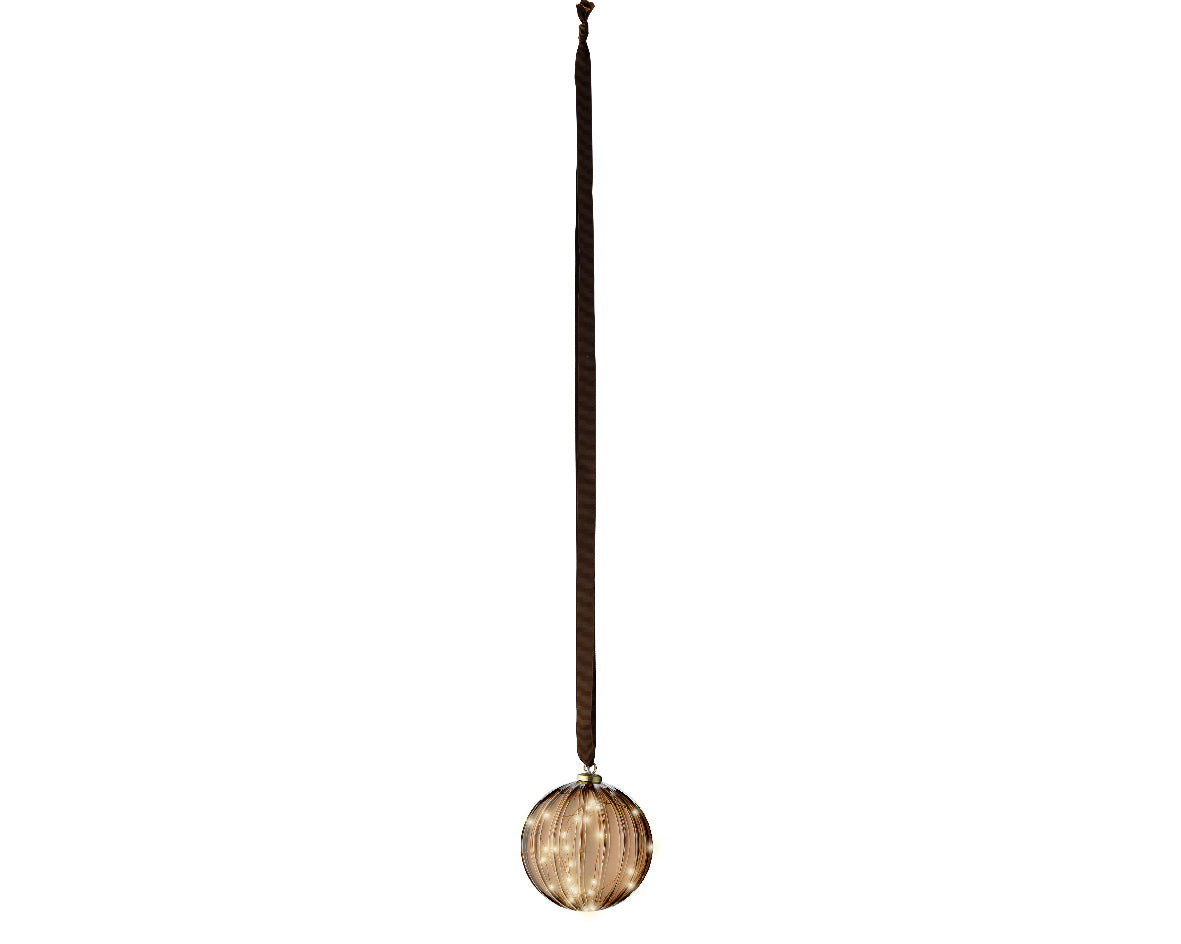 Amber Ball LED Light Ornament
