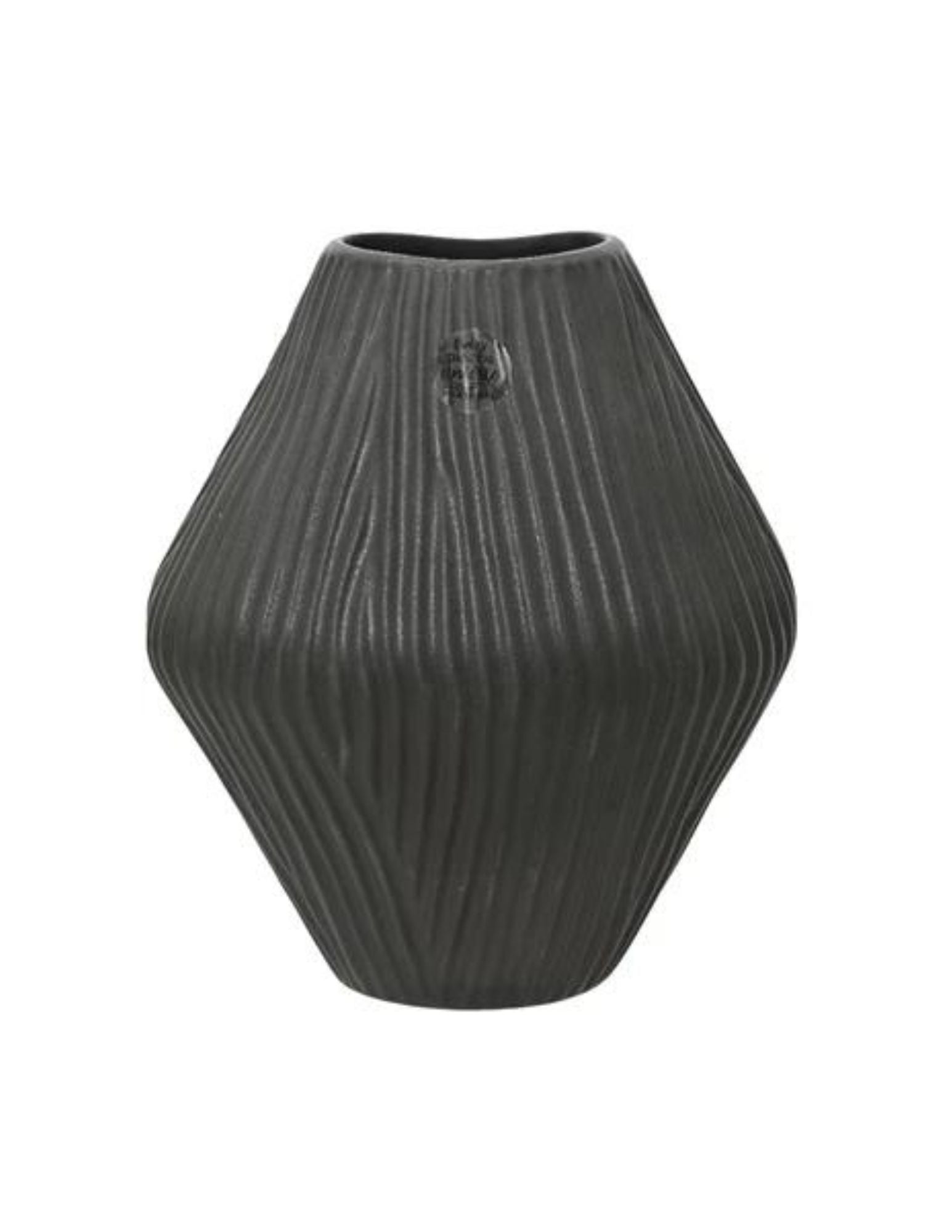 Charcoal Earthenware Vase