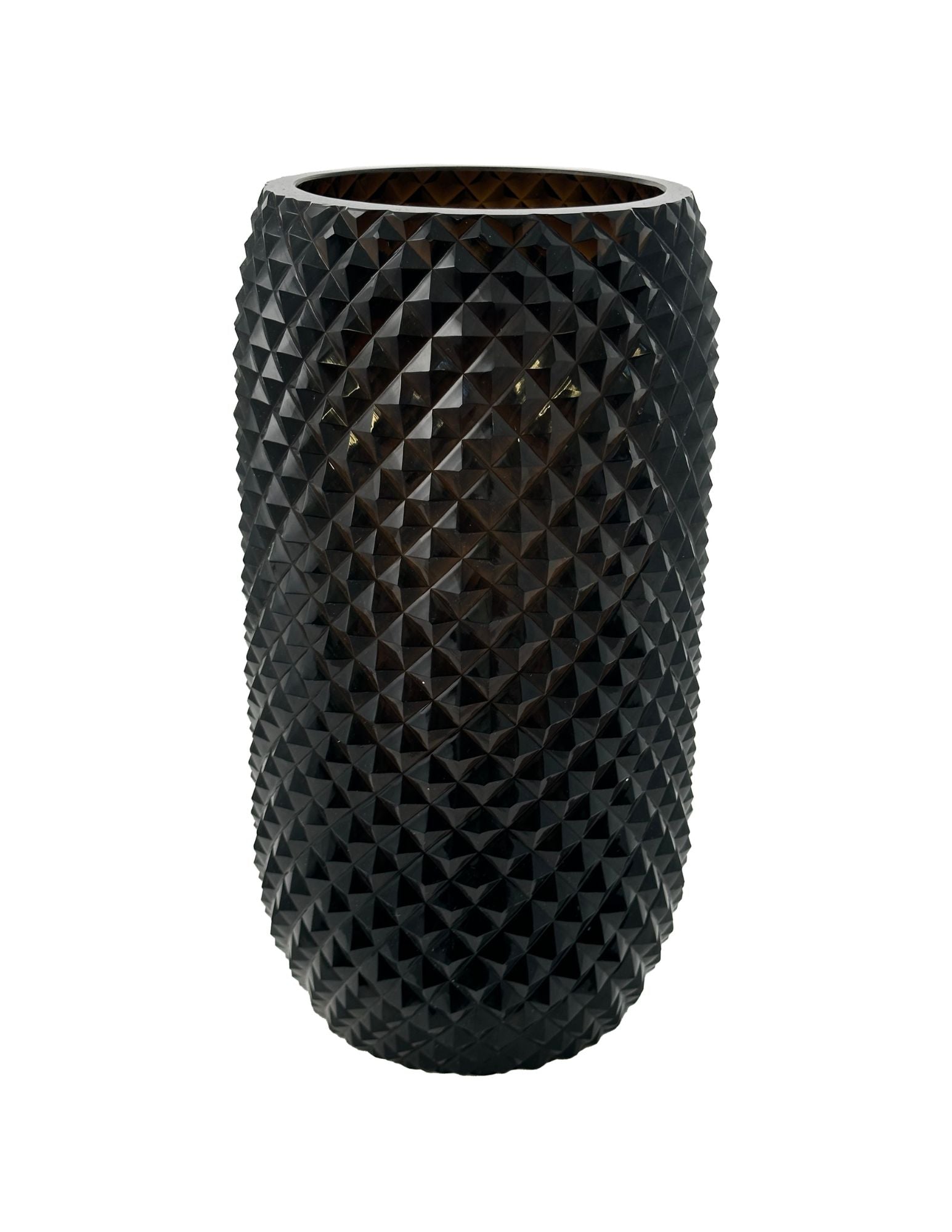 Dark Smoke Glass Vase