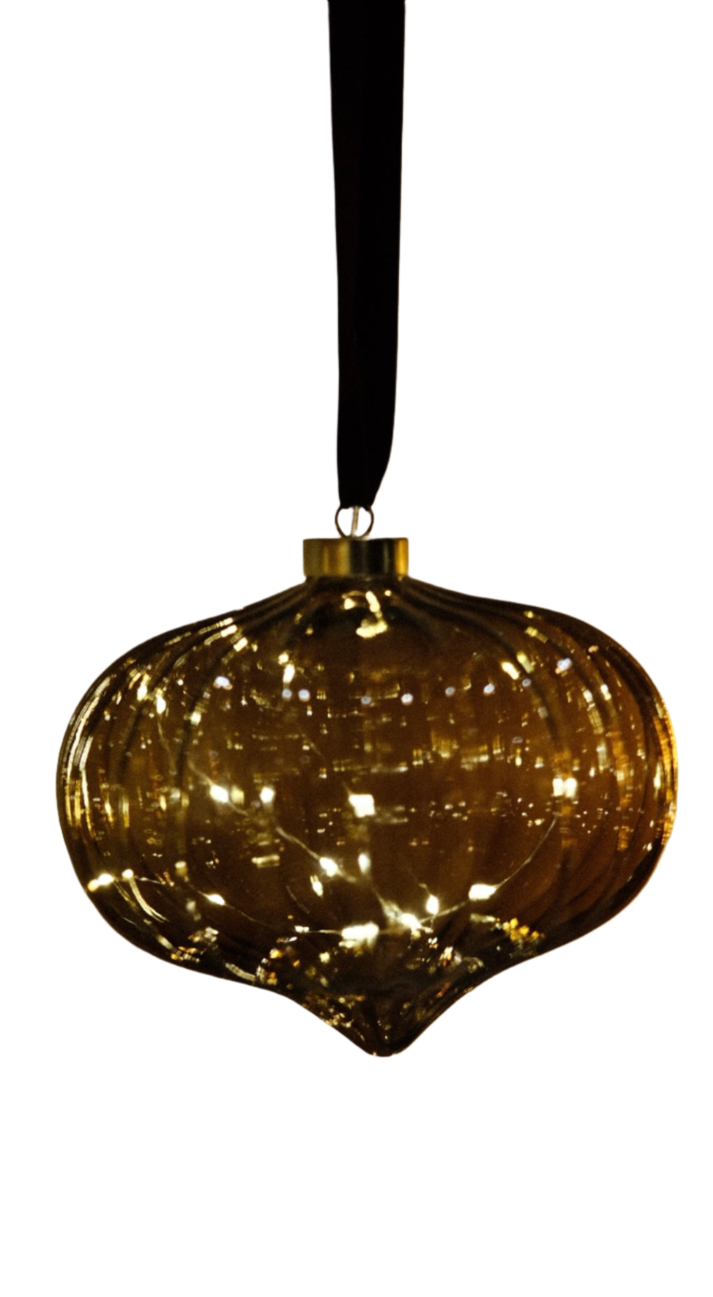 Amber Onion LED Light Ornament