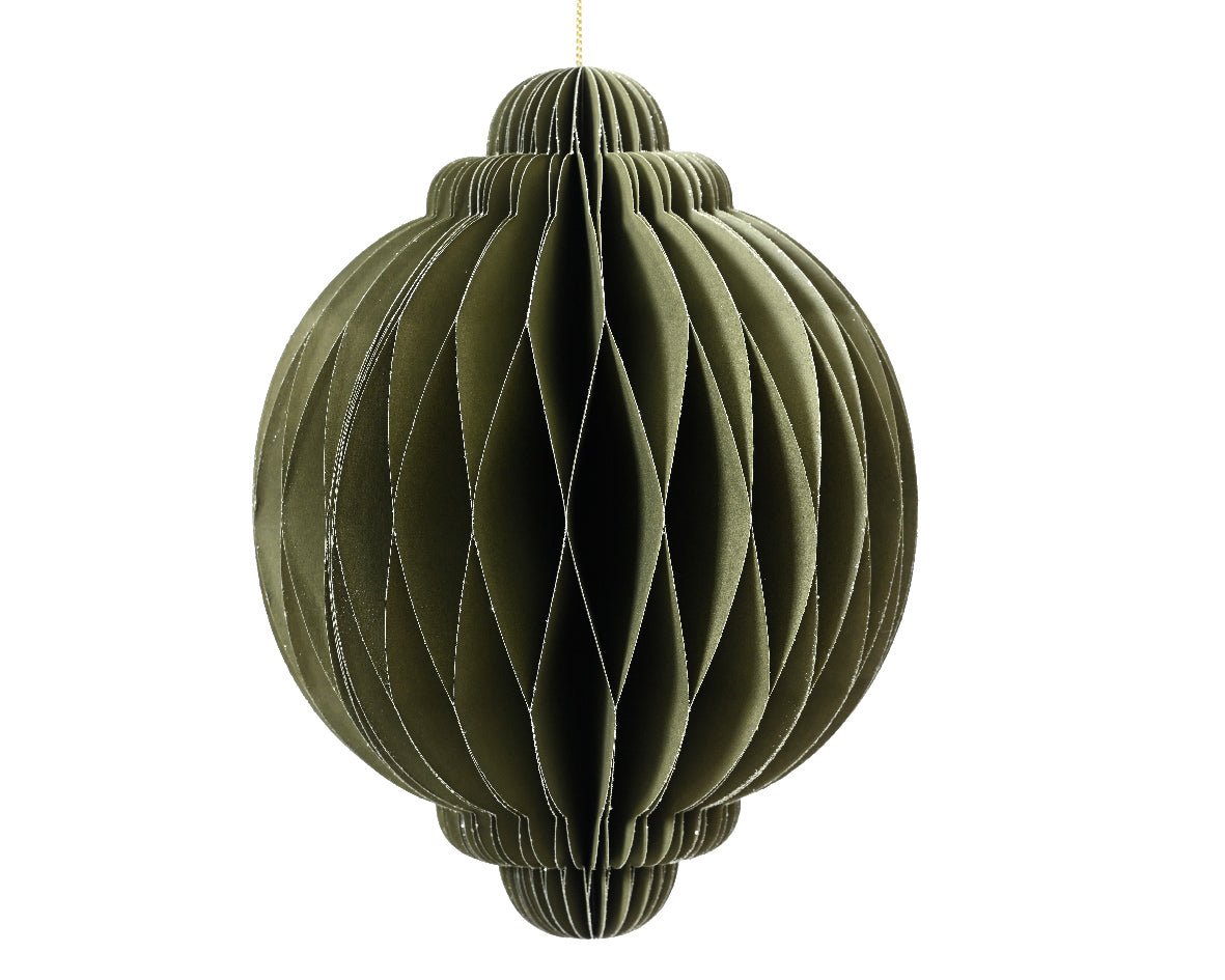 Medium Green Ball Paper Ornament