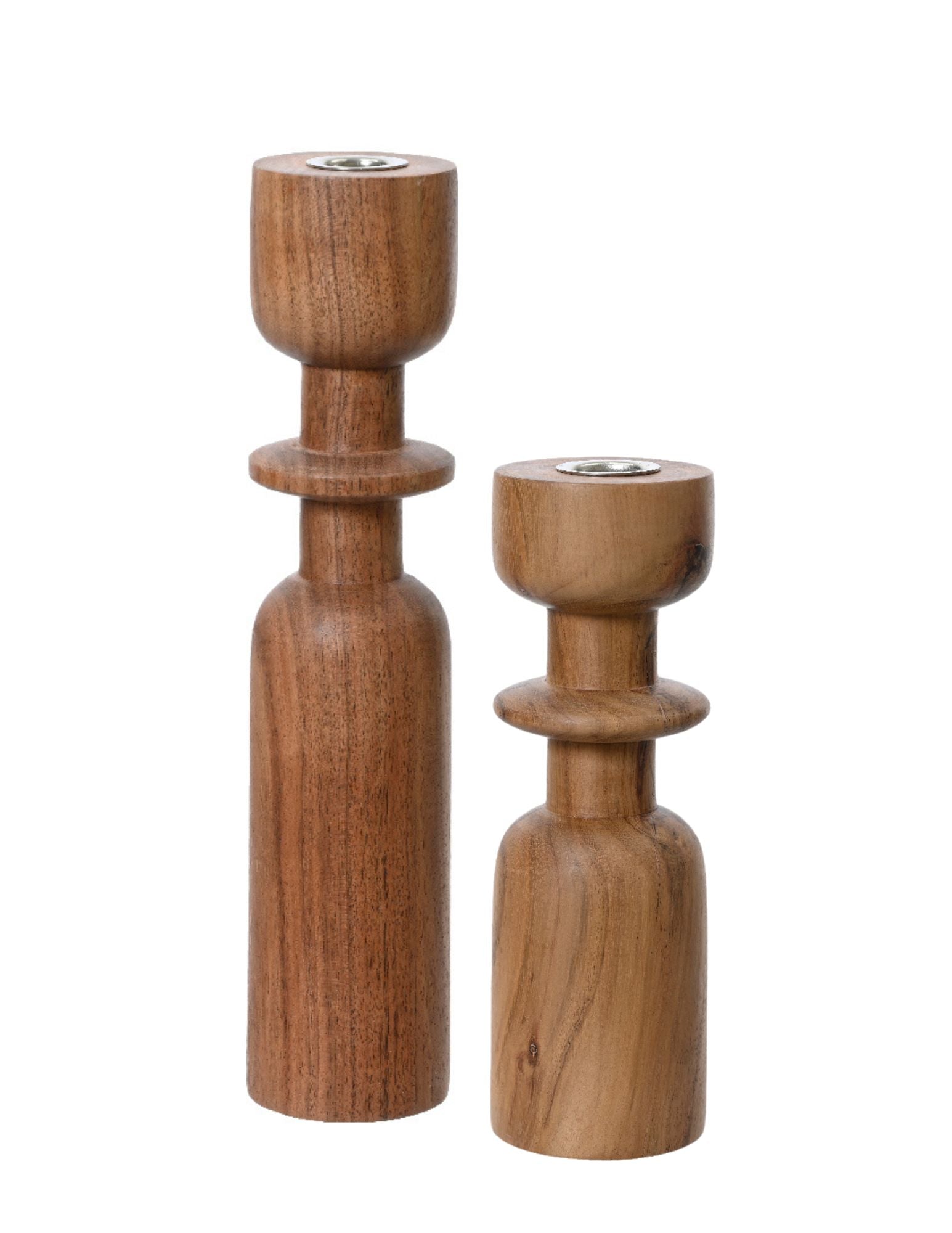 Wood Taper Candleholders