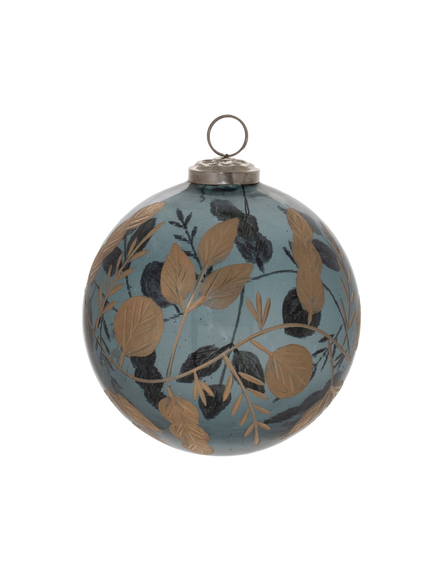Blue Leafy Ornament