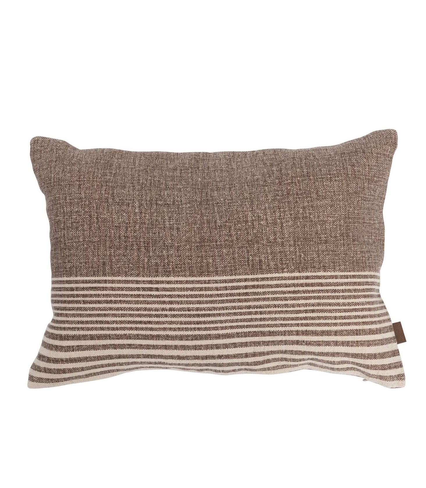 Brown Stripe Lumbar Pillow