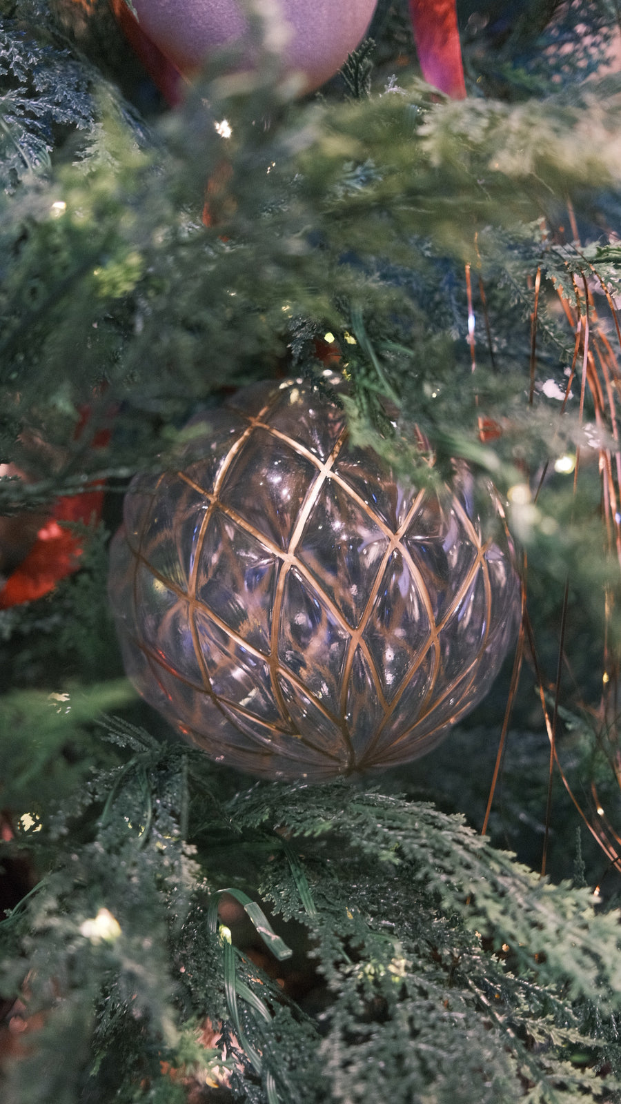 Clear & Gold Shatterproof Ornament