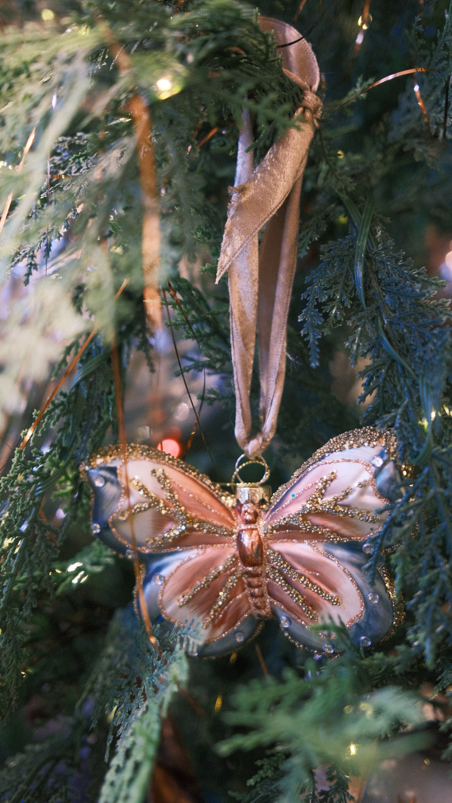 Butterfly Glass Ornament