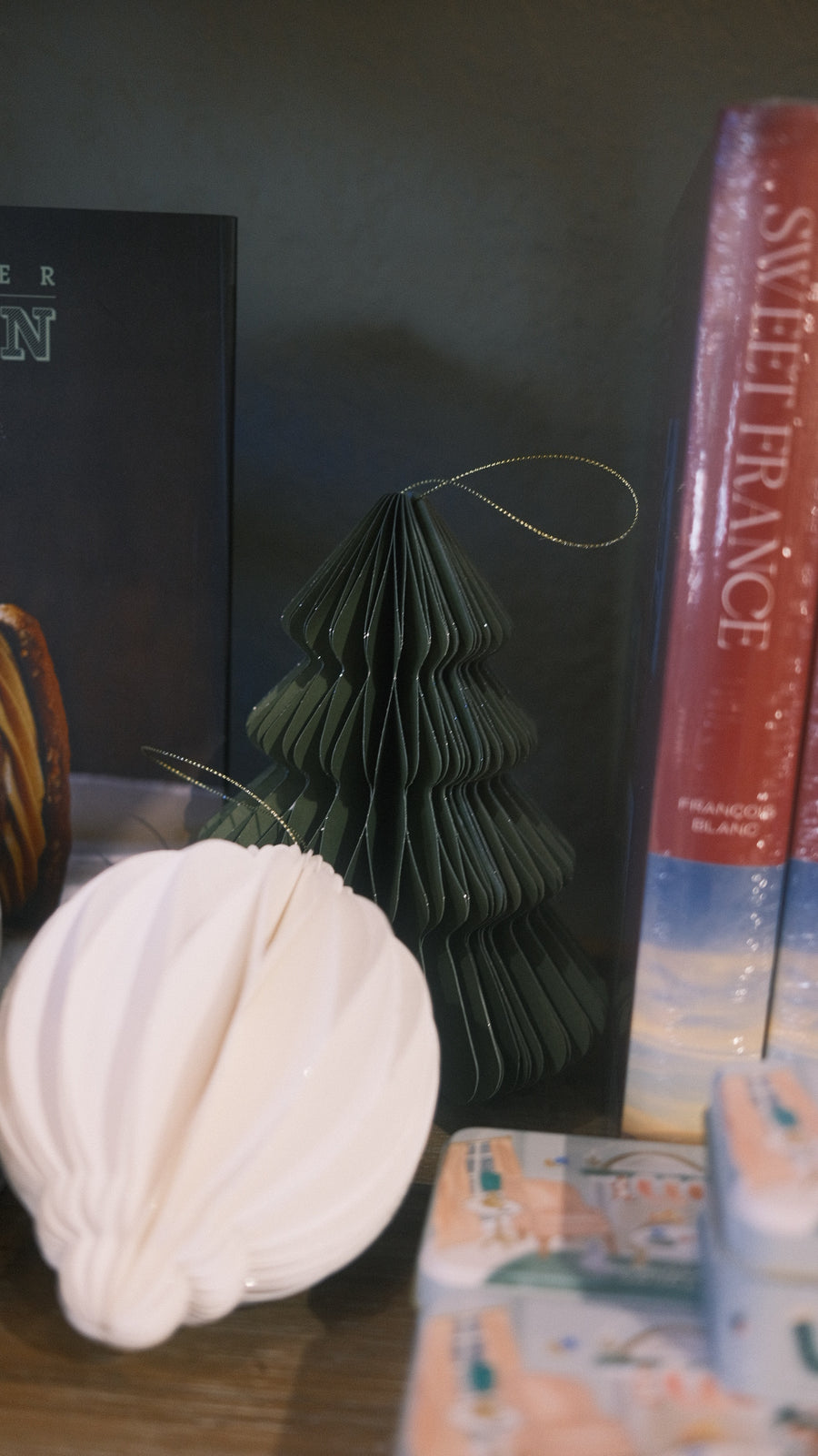 Medium White Ball Paper Ornament