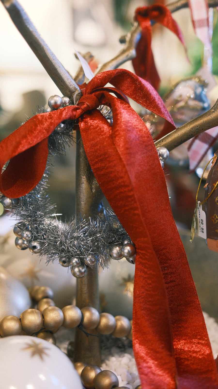 Box of 2 - Mini Tinsel Wreath