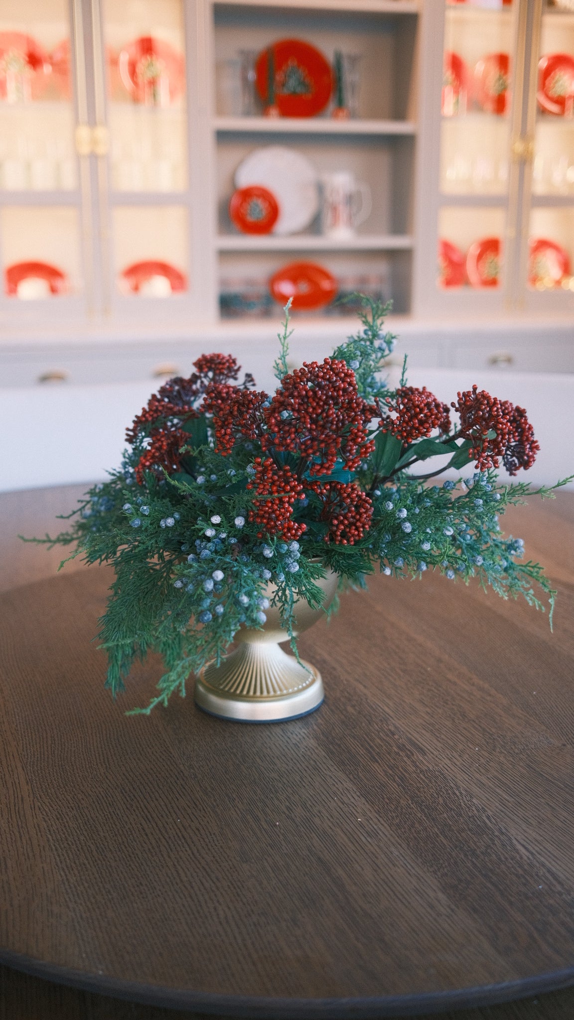 Red Sedum Berry Spray
