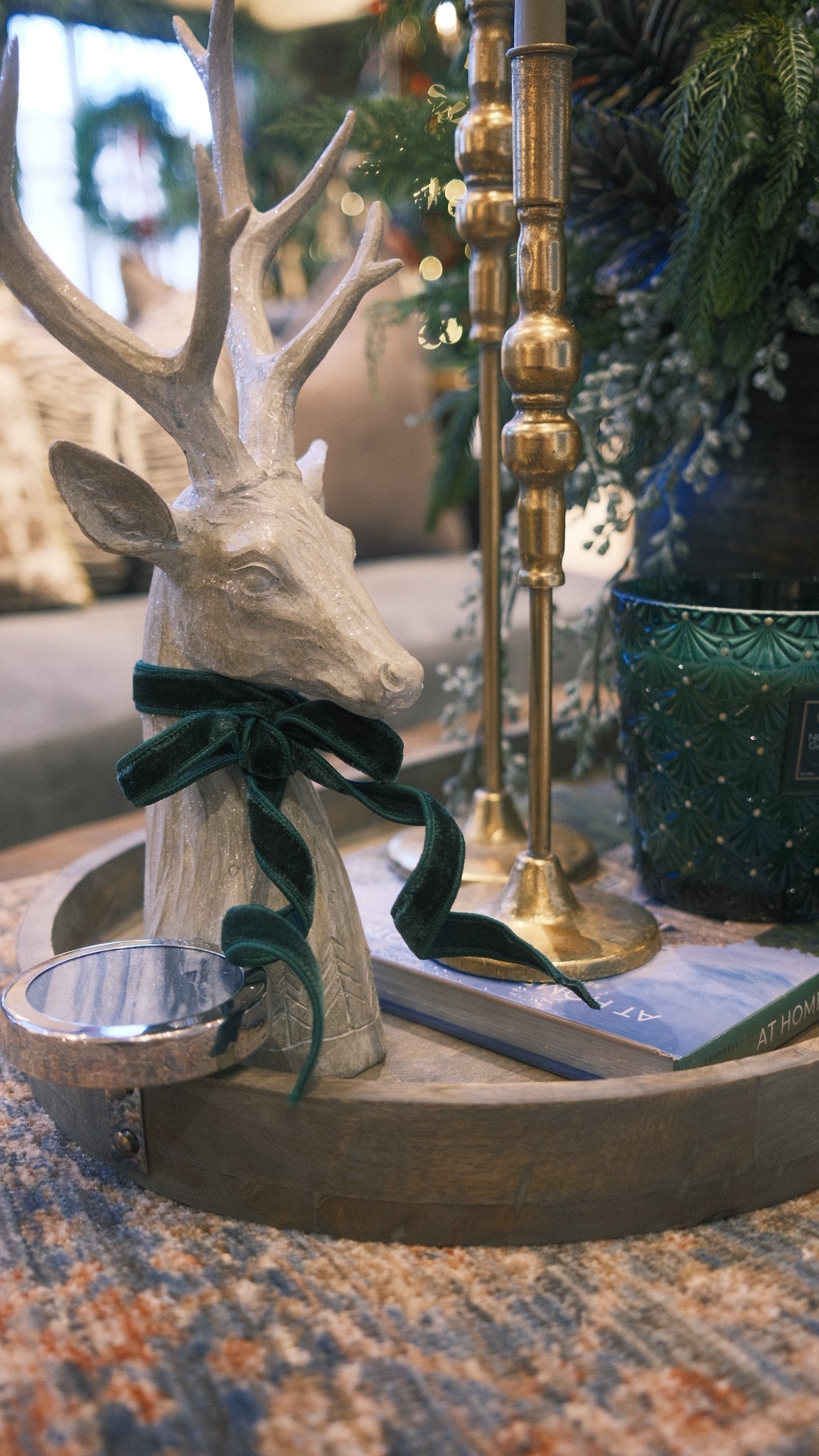 Dark Pine Luxe Velvet Ribbon