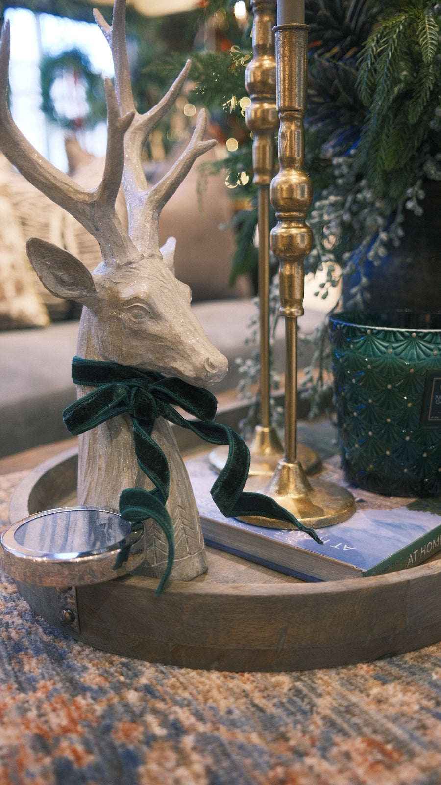 Dark Pine Luxe Velvet Ribbon