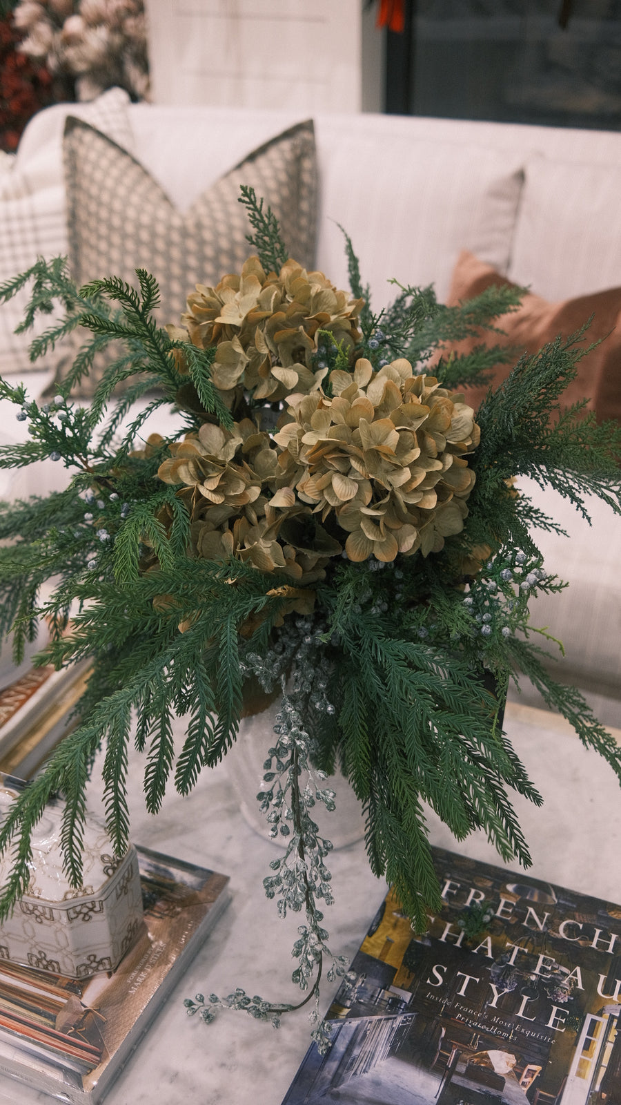 Moss Green Hydrangea Spray