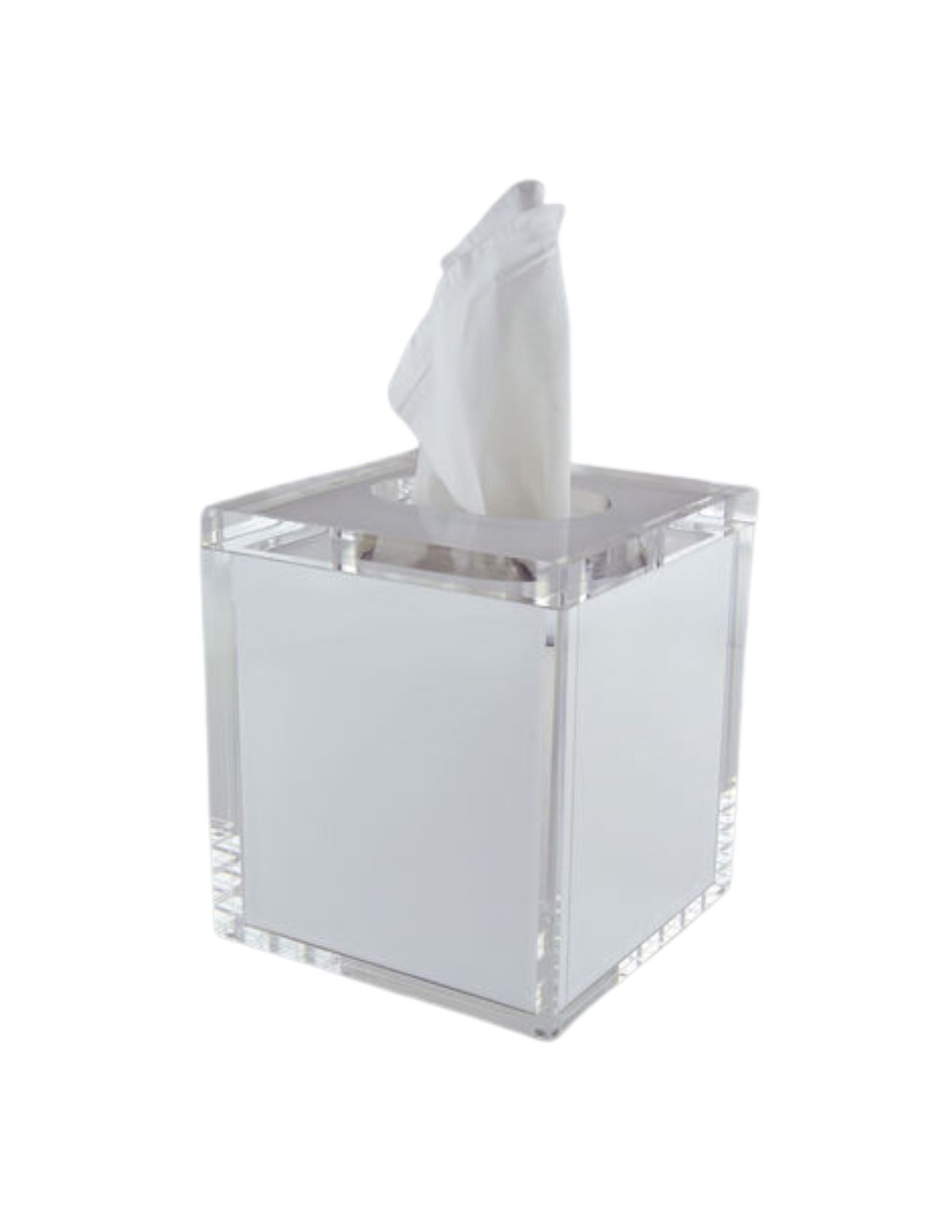 White Acrylic Tissue Box