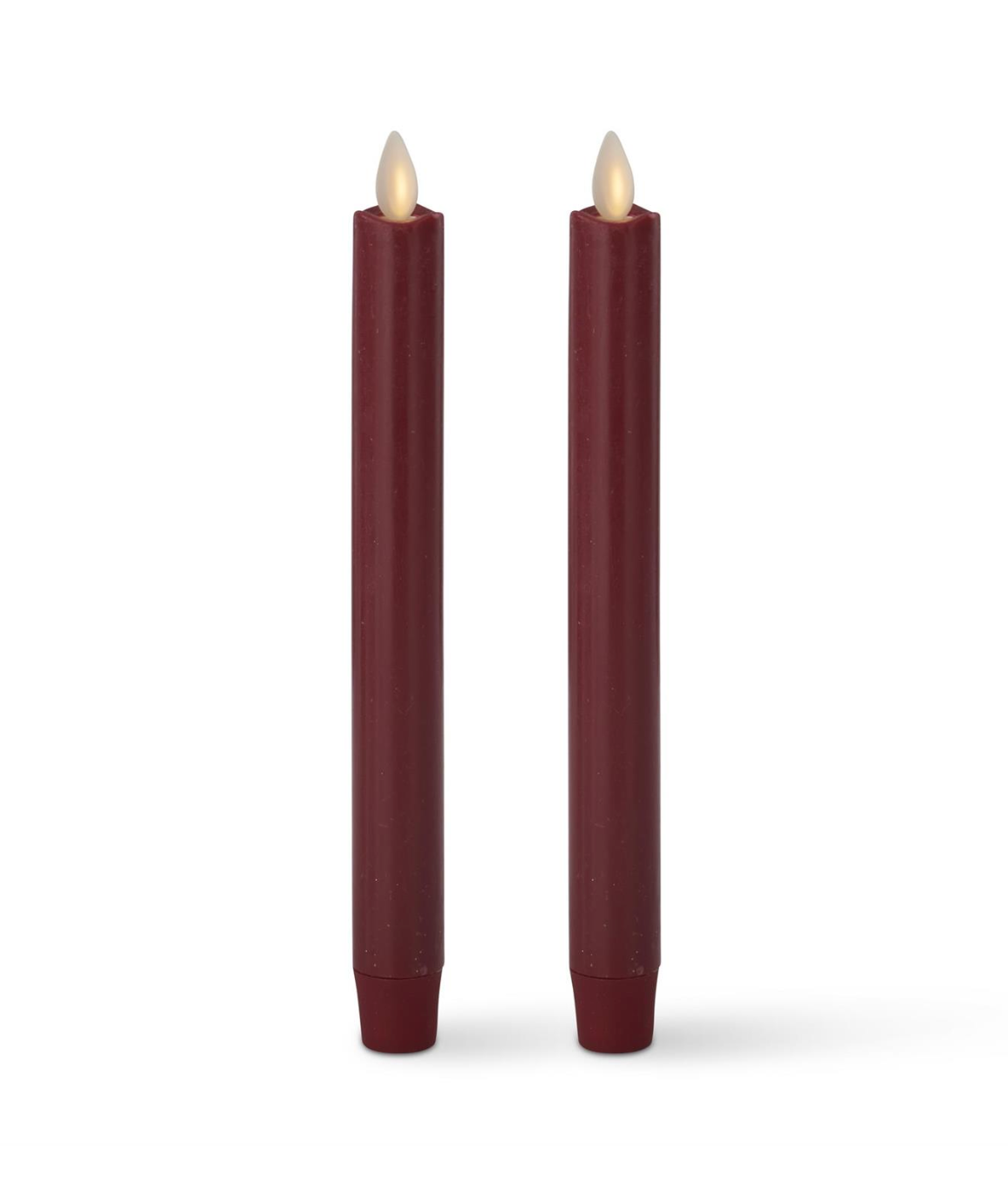 Burgundy Taper Candles - Set of Two