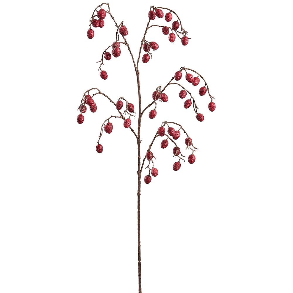Burgundy Pinecone Spray