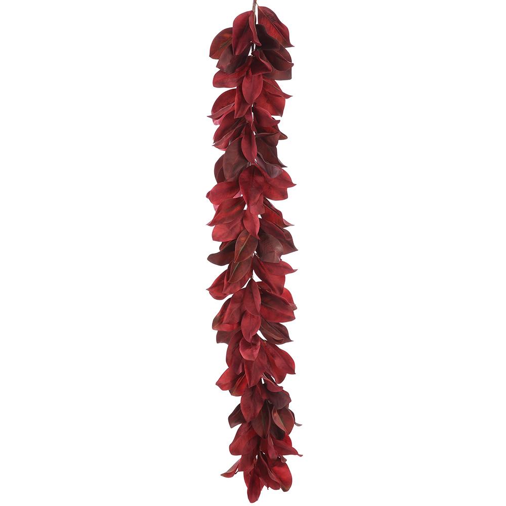 Burgundy Magnolia Leaf Garland