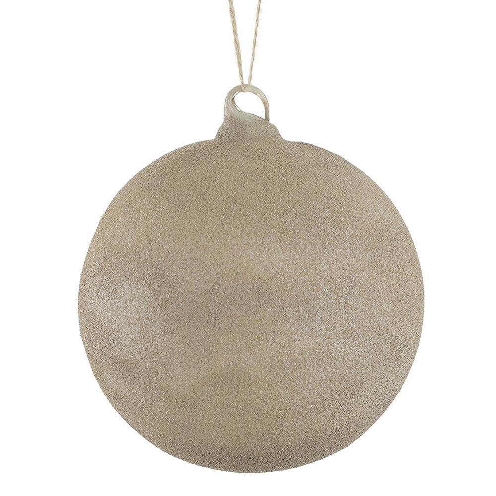 Sugared Taupe Glass Ornament