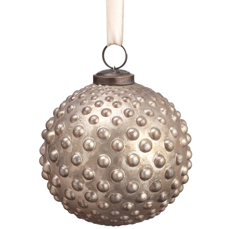 Antique Silver Ball Ornament