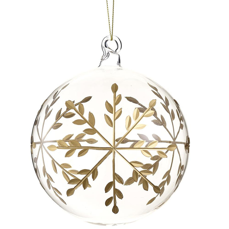 Clear Snowflake Glass Ornament
