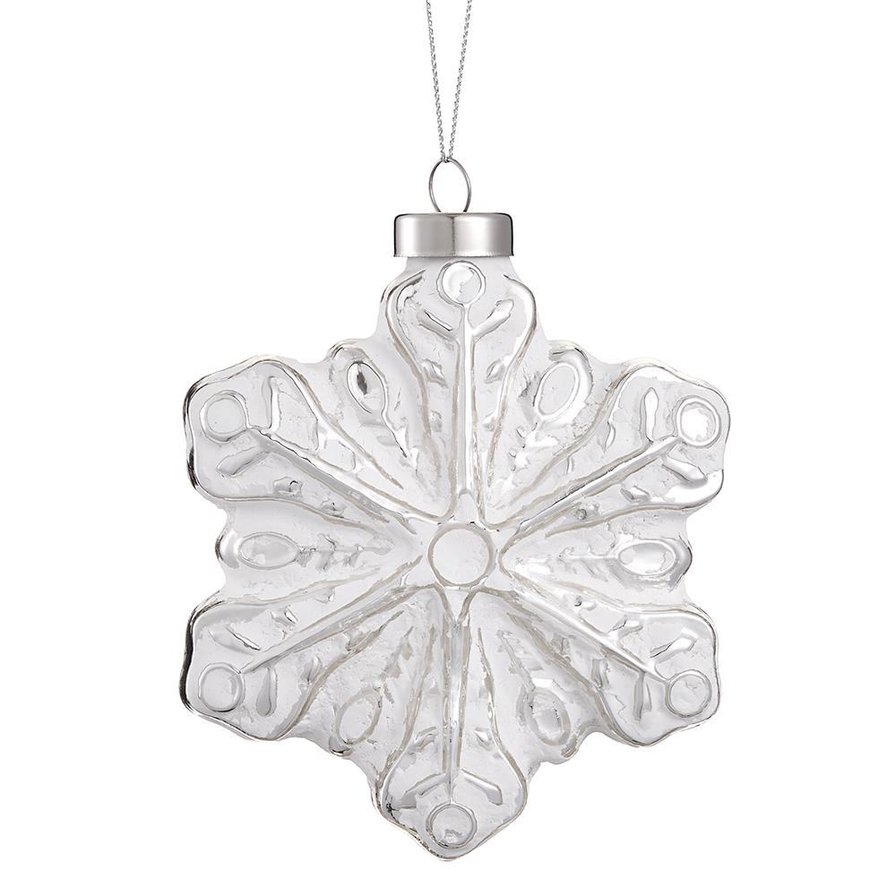 Glass Snowflake Ornament
