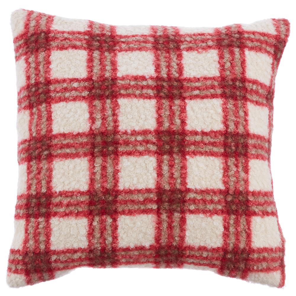 Brown & Red Plaid Pillow