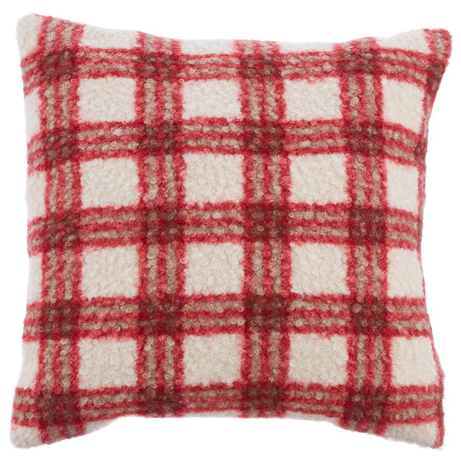 Brown & Red Plaid Pillow