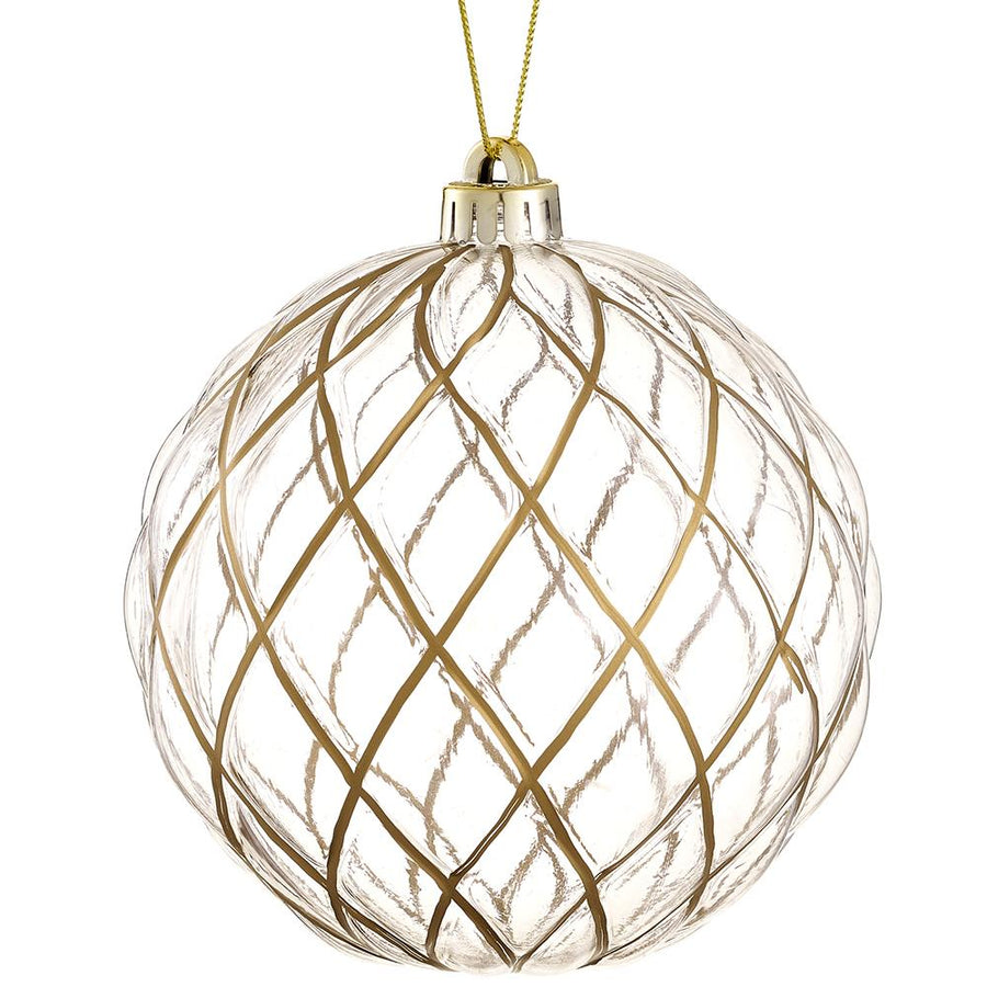 Clear & Gold Shatterproof Ornament