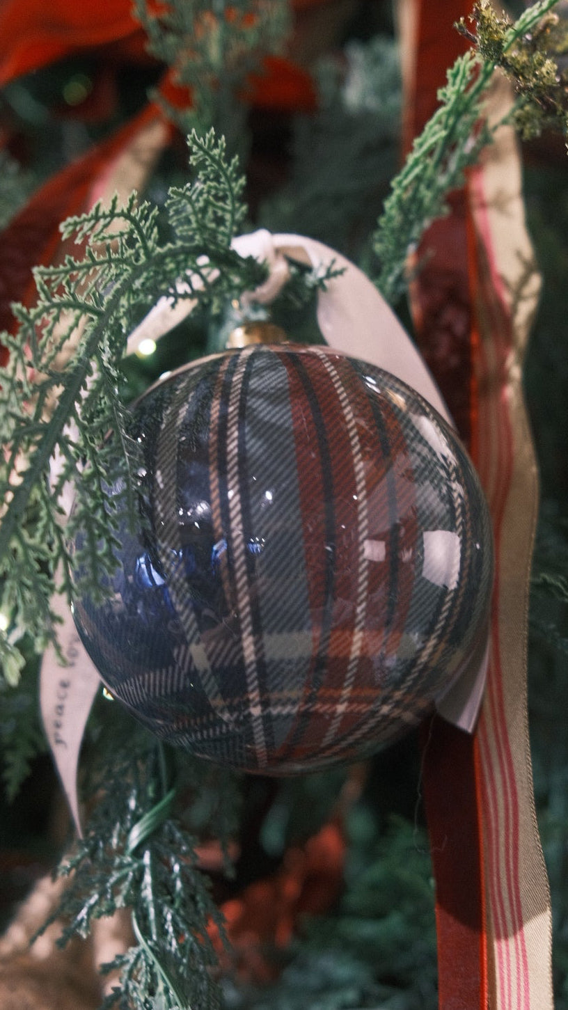 Forrest Green Plaid Ornament