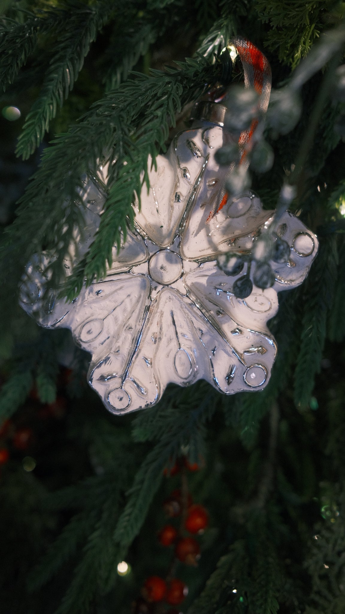 Glass Snowflake Ornament