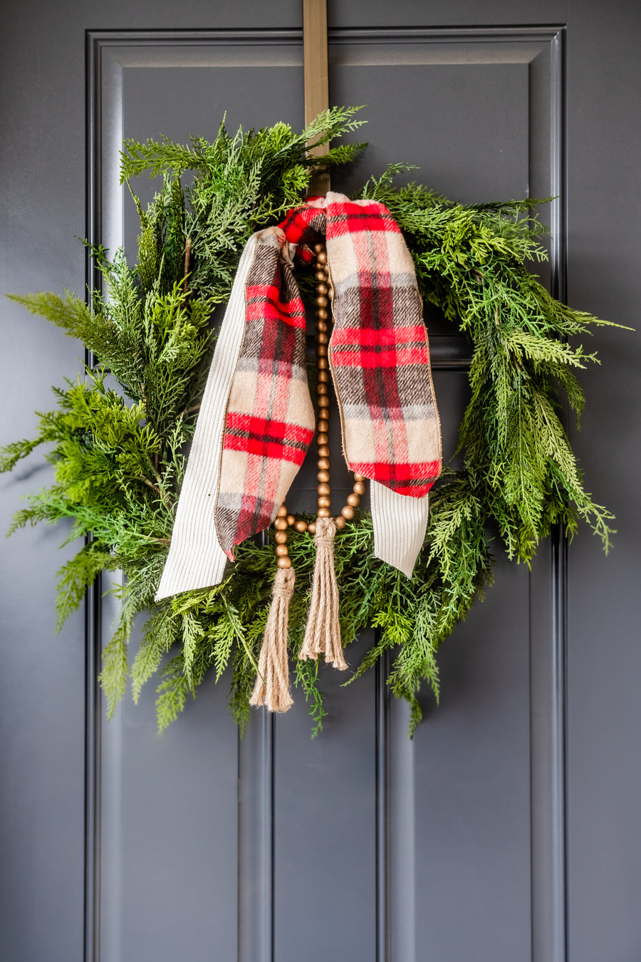 Plaid Ribbon Brown & Red